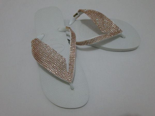 Havaianas com Strass Dourado